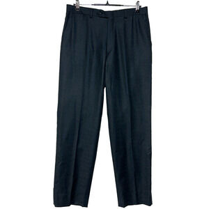 Gold Hart Schaffner Marx Dress Pants 34 Mens Gray Plaid Actual 34X31 Wool Slacks